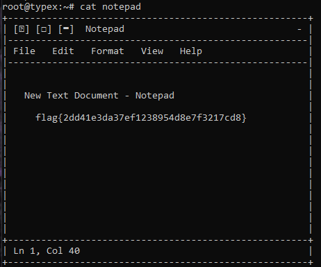 Cat file https://www.hato0.xyz/images/ctf/huntress/notepad2.png